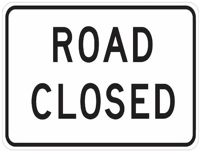 Road Closed Sign