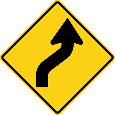 Sharp Turns (Right-Left) Sign
