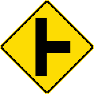 Side Road Sign