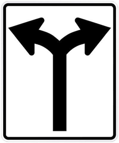Turn Left or Right Sign