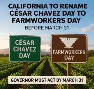 كاليفورنيا تغيّر اسم عطلة César Chavez Day إلى Farmworkers Day قبل 31 مارس