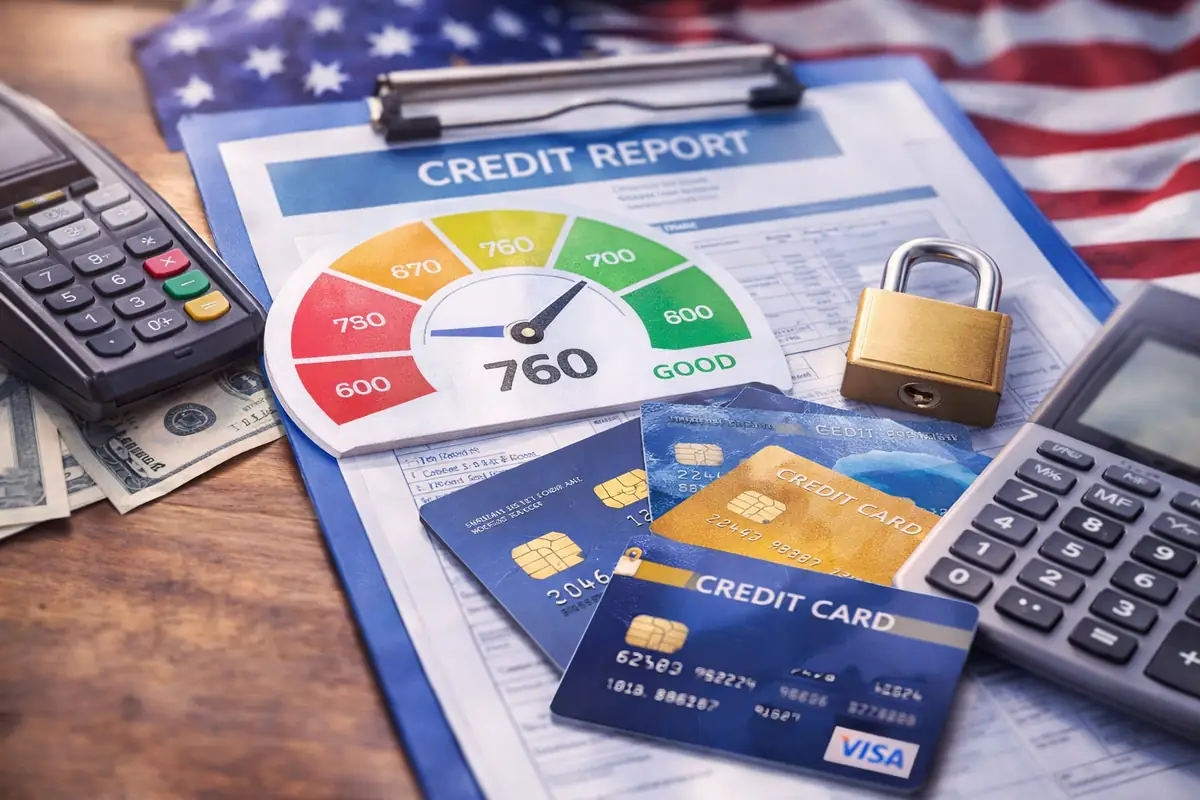 صورة رمزية عن الكريدت سكور والتقرير الائتماني والإدارة المالية في أمريكا
