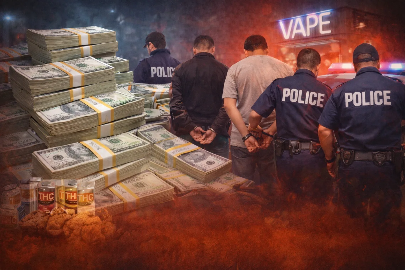 مداهمات واسعة في نورث كارولاينا تنتهي بضبط 2.3 مليون دولار وتوقيف 4 أشخاص