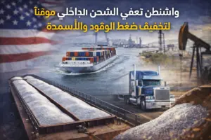 واشنطن تعفي الشحن الداخلي مؤقتًا لتخفيف ضغط الوقود والأسمدة