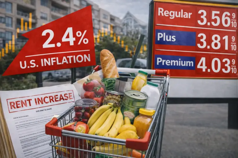 التضخم الأمريكي في فبراير يبقى عند 2.4% مع ارتفاع الإيجارات والبنزين والغذاء