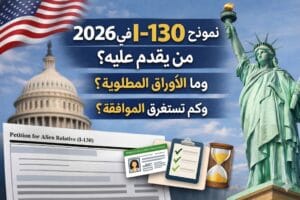 نموذج I-130 في أمريكا 2026: من يقدّم عليه؟ وما الأوراق المطلوبة؟ وكم تستغرق الموافقة؟