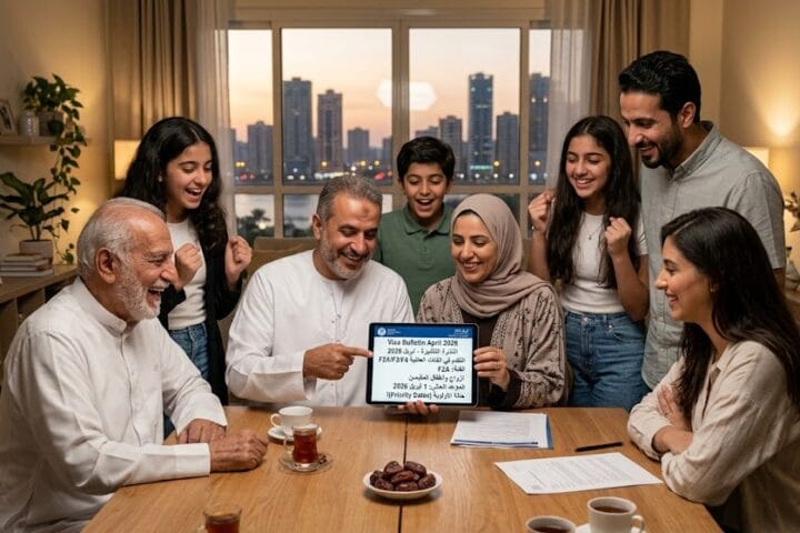 ماذا تعني نشرة التأشيرات لشهر أبريل 2026 للعائلات العربية؟