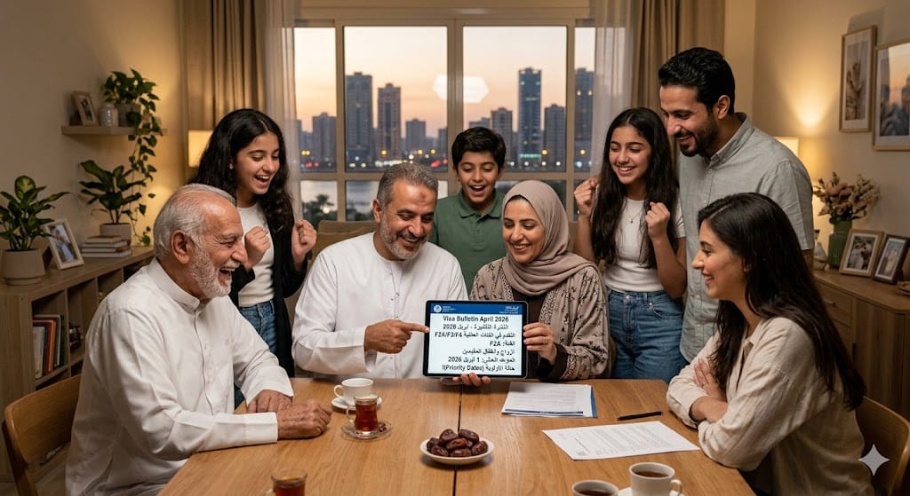 ماذا تعني نشرة التأشيرات لشهر أبريل 2026 للعائلات العربية؟