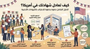 كيف تعادل شهادتك في أمريكا؟ الدليل الشامل خطوة بخطوة للاعتراف بالشهادات الأجنبية