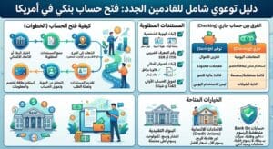 كيف تفتح حسابًا بنكيًا في أمريكا كقادم جديد؟ الدليل العملي والخيارات المتاحة
