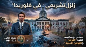 زلزال تشريعي في فلوريدا: حقيقة القانون HB 1471 ومساعي دي سانتيس لتقييد “القوانين الأجنبية”