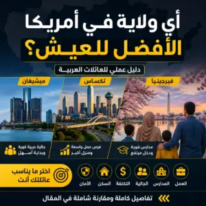 أفضل 5 ولايات أمريكية للعائلات العربية في 2026: السكن، المدارس والعمل
