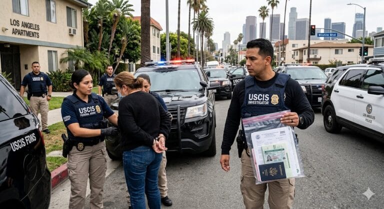تحقيق احتيال تابع لـ USCIS في لوس أنجلِس يقود إلى توقيف مهاجرة متهمة بتزوير مستندات الجرين كارد