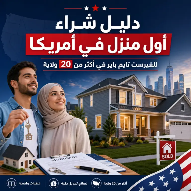 دليل الفيرست تايم باير للعرب في أمريكا 2026: برامج شراء أول منزل في 20 ولاية