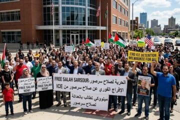 ميلووكي: احتجاجات تطالب بالإفراج عن صلاح سرصور بعد توقيفه من ICE