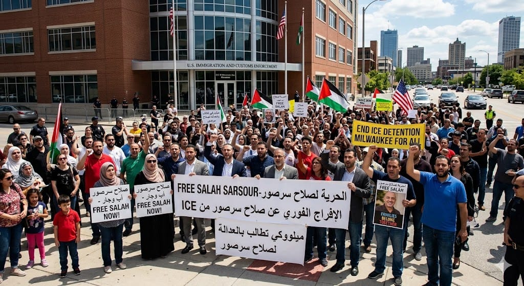 ميلووكي: احتجاجات تطالب بالإفراج عن صلاح سرصور بعد توقيفه من ICE