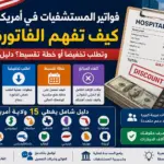 كيف تفهم الفاتورة الطبية وتطلب تخفيضًا أو خطة تقسيط في أمريكا، مع أمثلة على فواتير المستشفيات