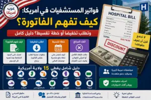 كيف تفهم الفاتورة الطبية وتطلب تخفيضًا أو خطة تقسيط في أمريكا، مع أمثلة على فواتير المستشفيات