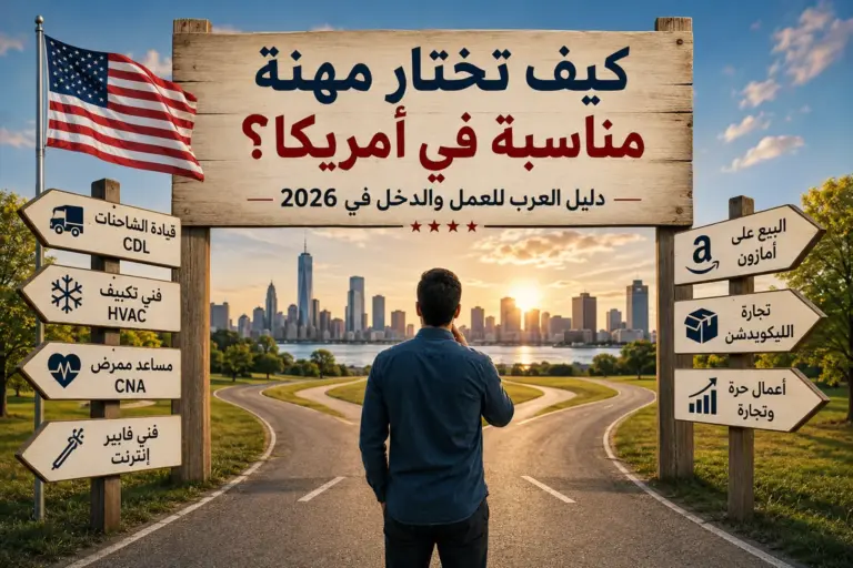 كيف تختار مهنة مناسبة في أمريكا؟ دليل العرب للعمل والدخل في 2026
