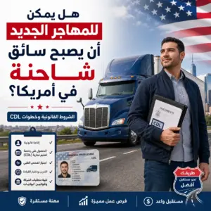 هل يمكن للمهاجر الجديد أن يصبح Truck Driver في أمريكا؟ الشروط القانونية وخطوات CDL