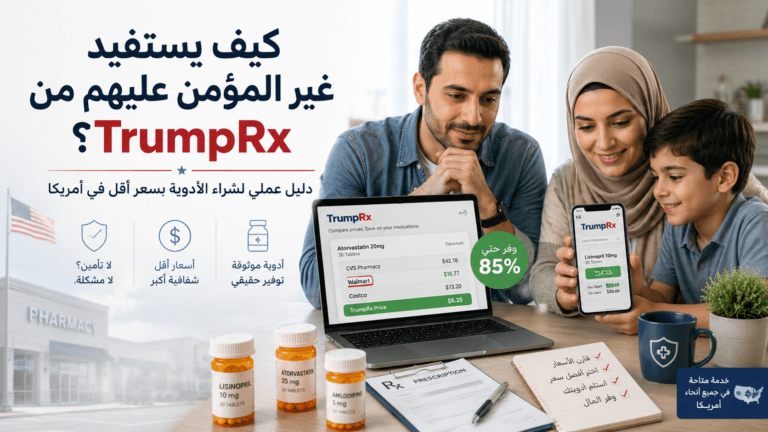 كيف يستفيد من لا يملك تأمينًا صحيًا من TrumpRx؟ دليل عملي لشراء الأدوية بسعر أقل في أمريكا