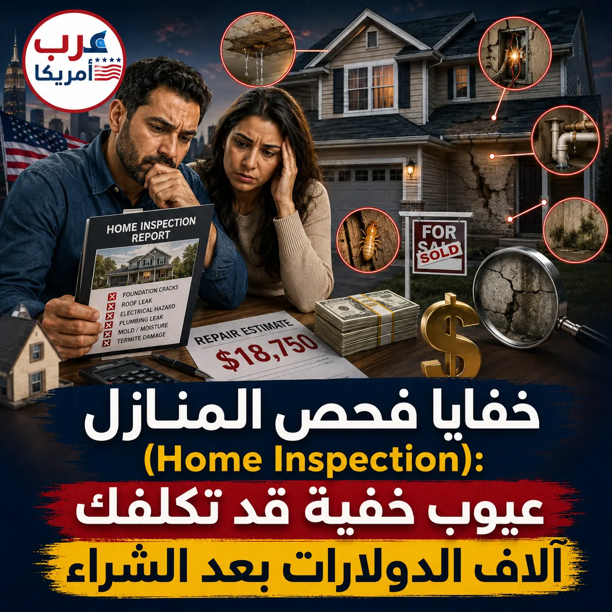 خفايا فحص المنازل (Home Inspection): عيوب خفية قد تكلفك آلاف الدولارات بعد الشراء