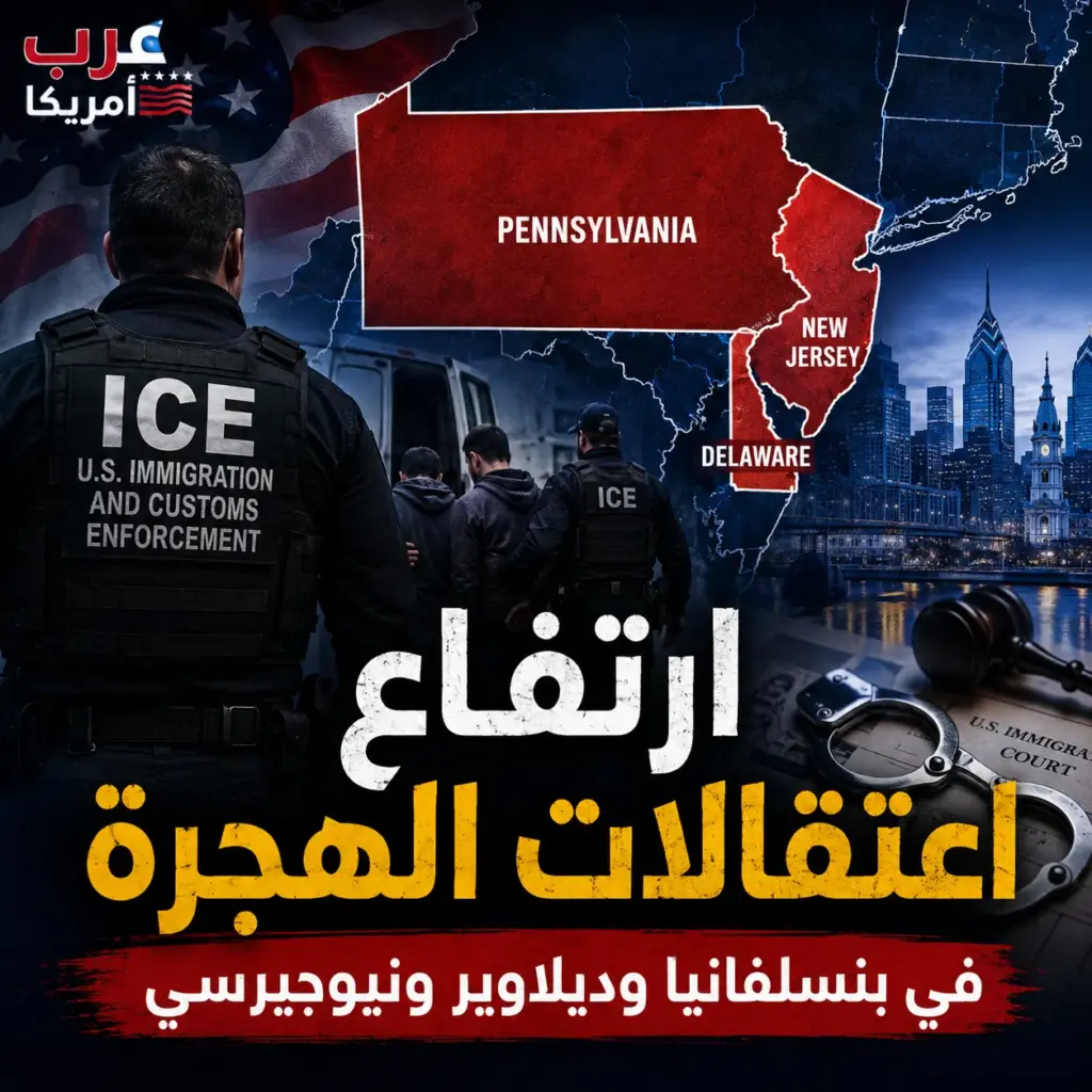 ارتفاع اعتقالات الهجرة في بنسلفانيا وديلاوير ونيوجيرسي