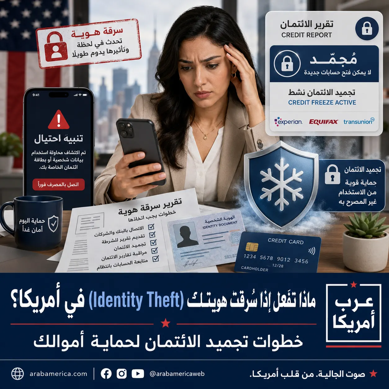 ماذا تفعل إذا سُرقت هويتك (Identity Theft) في أمريكا