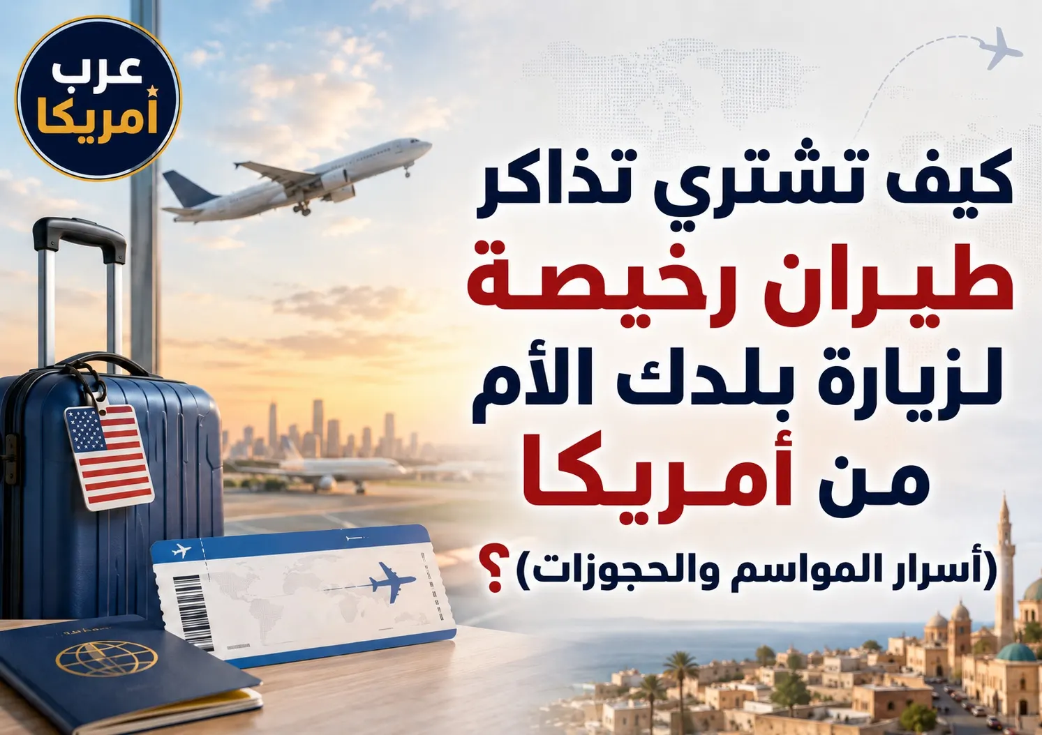 كيف تشتري تذاكر طيران رخيصة لزيارة بلدك الأم من أمريكا