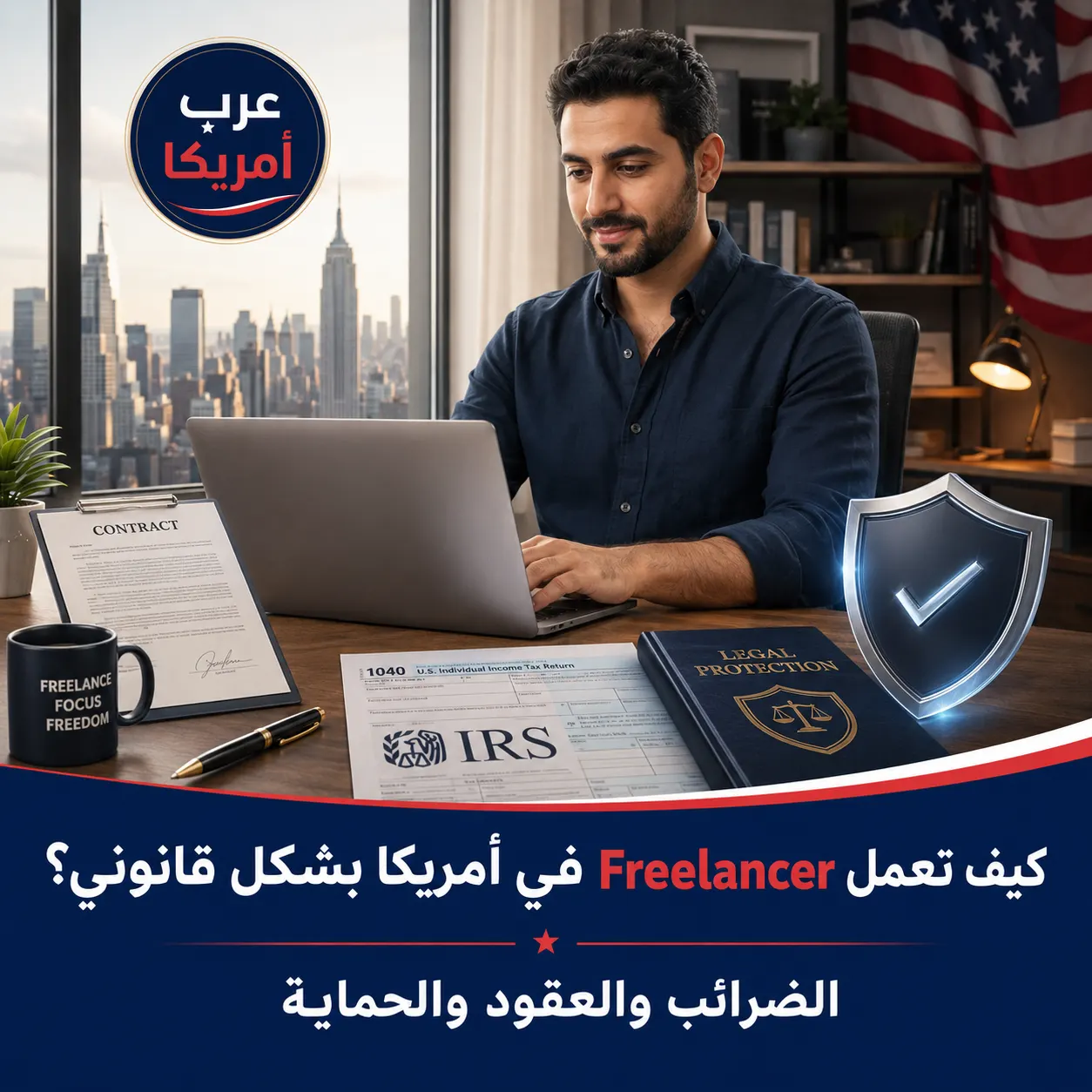 كيف تعمل Freelancer في أمريكا بشكل قانوني
