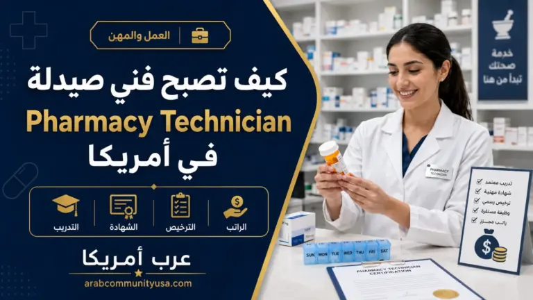 كيف تصبح فني صيدلة Pharmacy Technician في أمريكا: التدريب والشهادة والترخيص والراتب