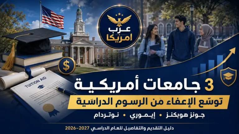 الإعفاء من الرسوم الجامعية 2026: دليل التقديم إلى 3 جامعات أمريكية