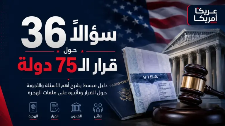 36 سؤالًا وجوابًا حول قرار الـ75 دولة وتأشيرات الهجرة الأمريكية