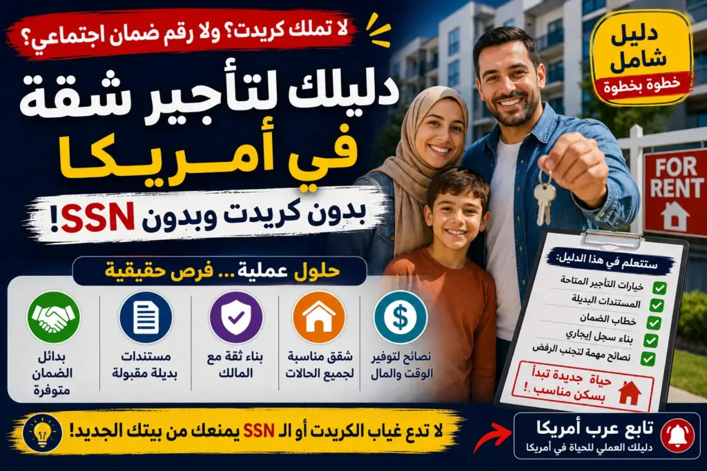 استئجار شقة بدون كريديت أو SSN: حلول عملية للمهاجر الجديد