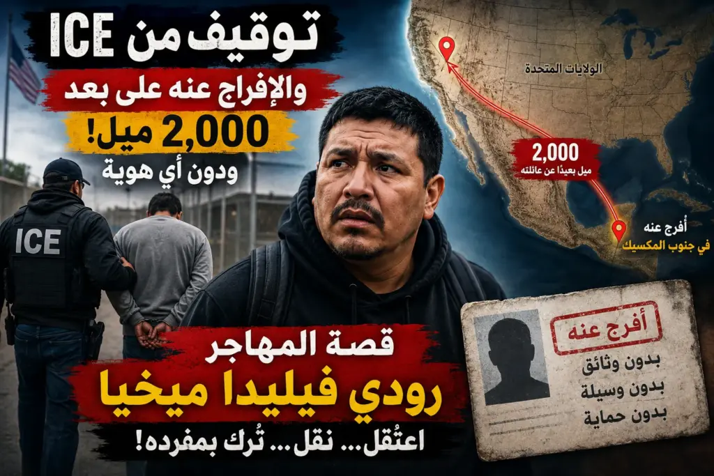قاضٍ أمر بإطلاق سراحه… ثم أفرجت ICE عنه على بُعد 2,000 ميل من منزله ومن دون هويته