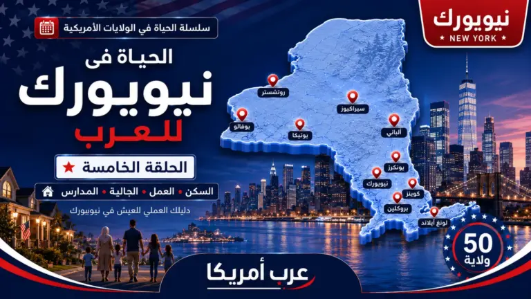 الحياة في نيويورك للعرب: السكن والعمل والجالية والمدارس 2026