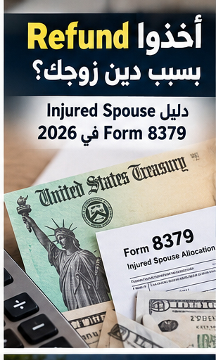 أخذوا Refund بسبب دين زوجك؟ دليل Injured Spouse وForm 8379 في 2026