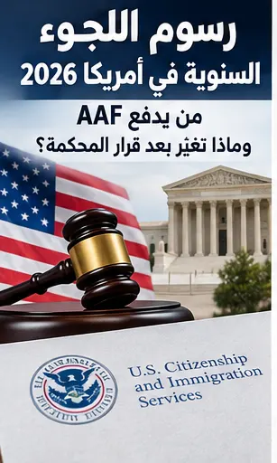 رسوم اللجوء السنوية في أمريكا 2026: من يدفع AAF وماذا تغيّر بعد قرار المحكمة؟