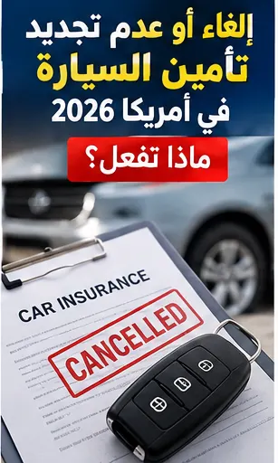 إلغاء أو عدم تجديد تأمين السيارة في أمريكا 2026: ماذا تفعل؟