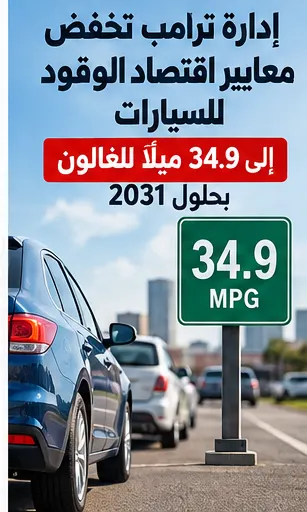 إدارة ترامب تخفض معايير اقتصاد الوقود للسيارات إلى 34.9 ميلًا للغالون بحلول 2031