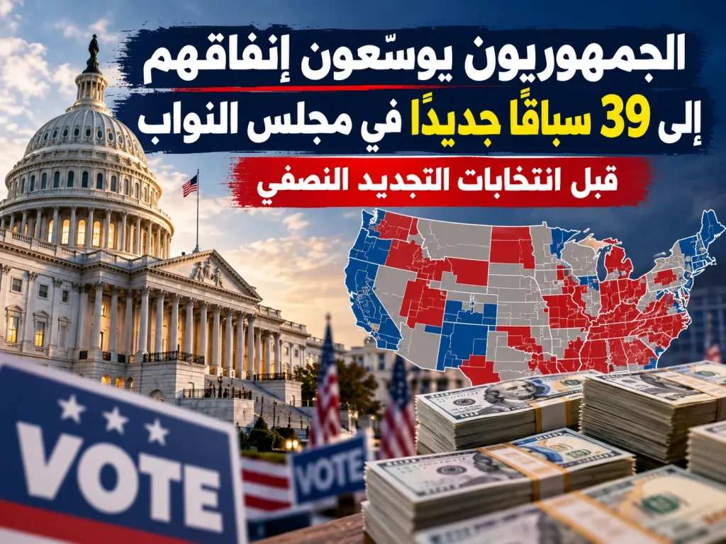 الجمهوريون يوسعون إنفاقهم إلى 39 سباقًا جديدًا في مجلس النواب قبل انتخابات التجديد النصفي