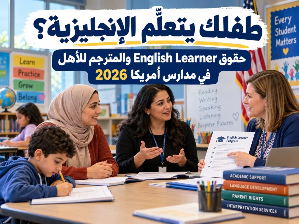 طفلك يتعلم الإنجليزية؟ حقوق English Learner والمترجم للأهل في مدارس أمريكا 2026