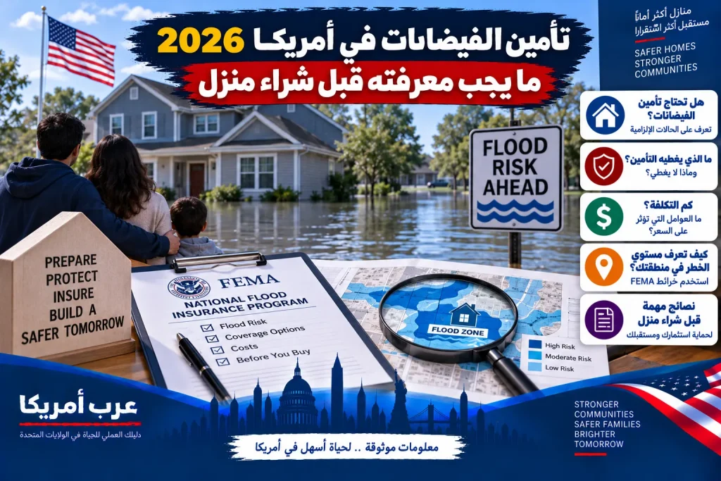 تأمين الفيضانات في أمريكا 2026: ما يجب معرفته قبل شراء منزل