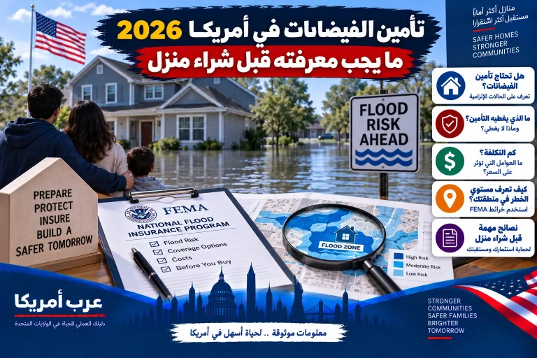 تأمين الفيضانات في أمريكا 2026: ما يجب معرفته قبل شراء منزل
