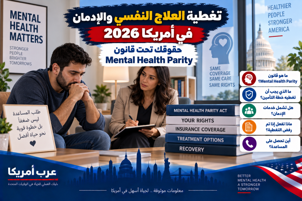 تغطية العلاج النفسي والإدمان في أمريكا 2026: حقوقك تحت قانون Mental Health Parity