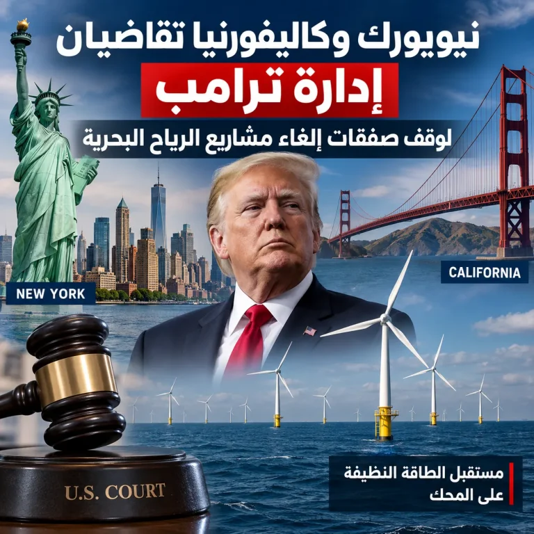 نيويورك وكاليفورنيا تقاضيان إدارة ترامب لوقف صفقات إلغاء مشاريع الرياح البحرية