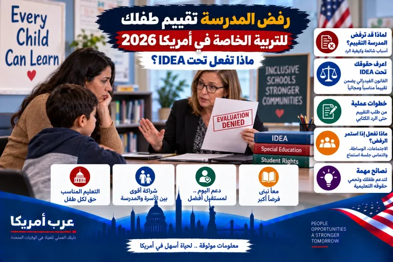 رفض المدرسة تقييم طفلك للتربية الخاصة في أمريكا 2026: ماذا تفعل تحت IDEA؟