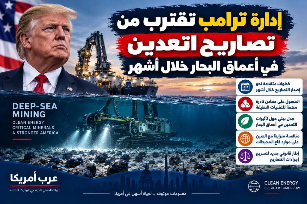 إدارة ترامب تقترب من تصاريح التعدين في أعماق البحار خلال أشهر