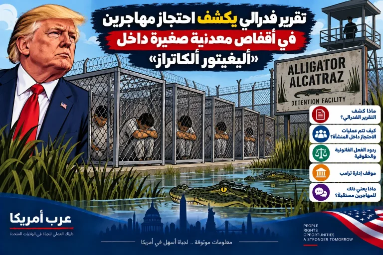 تقرير فدرالي يكشف احتجاز مهاجرين في أقفاص معدنية صغيرة داخل «أليغيتور ألكاتراز»