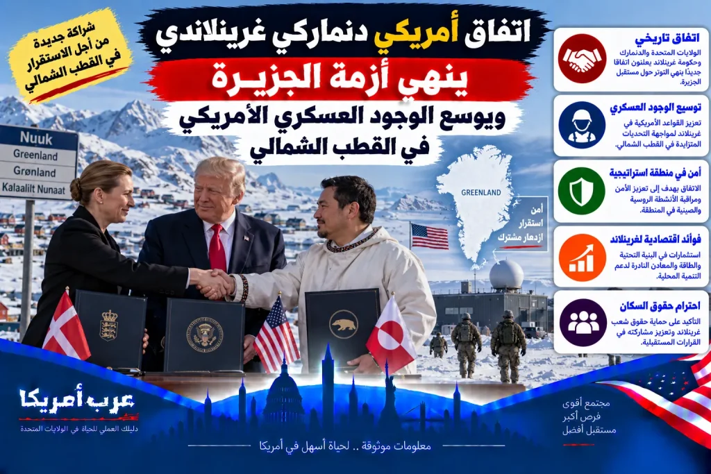 اتفاق أمريكي دنماركي غرينلاندي ينهي أزمة الجزيرة ويوسع الوجود العسكري الأمريكي في القطب الشمالي